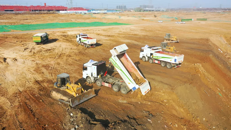 徐州換電渣土車(chē)示范項(xiàng)目運(yùn)營(yíng)現(xiàn)場(chǎng)